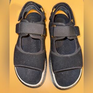 Marni Women's Sandals Black  Fussbett CLOTH SANDALS Size 40/ 9US  NWOB